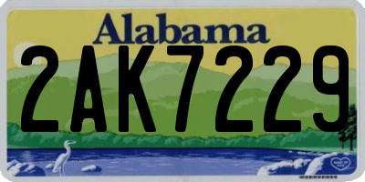 AL license plate 2AK7229