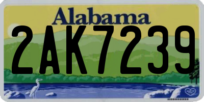 AL license plate 2AK7239