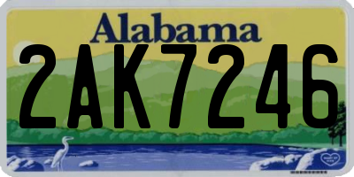 AL license plate 2AK7246