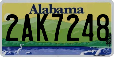 AL license plate 2AK7248