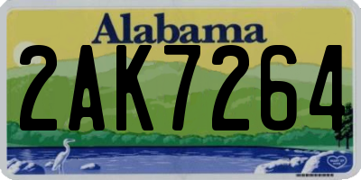 AL license plate 2AK7264