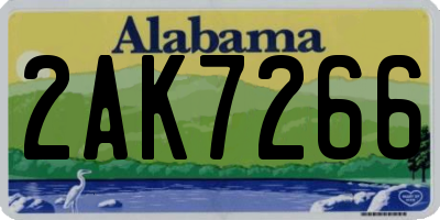 AL license plate 2AK7266