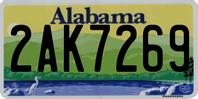 AL license plate 2AK7269