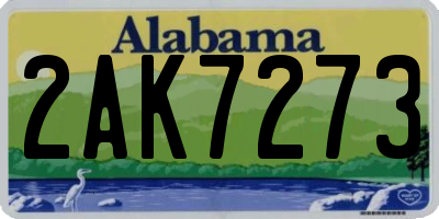 AL license plate 2AK7273