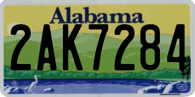 AL license plate 2AK7284