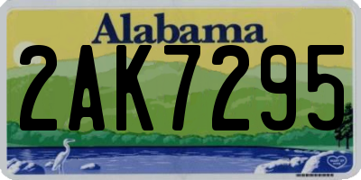 AL license plate 2AK7295