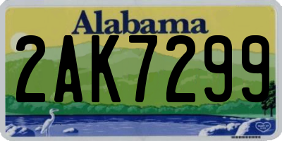 AL license plate 2AK7299