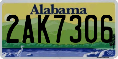AL license plate 2AK7306