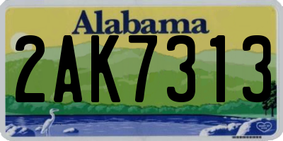 AL license plate 2AK7313