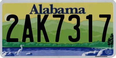 AL license plate 2AK7317