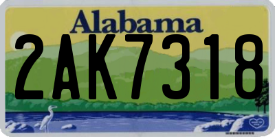 AL license plate 2AK7318