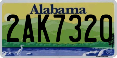 AL license plate 2AK7320