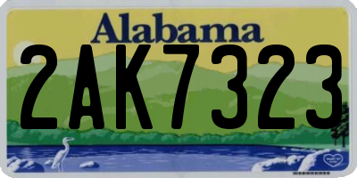 AL license plate 2AK7323