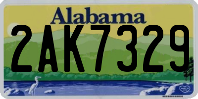 AL license plate 2AK7329