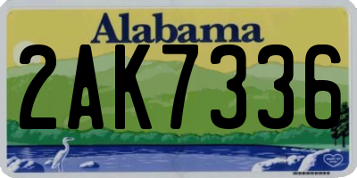 AL license plate 2AK7336