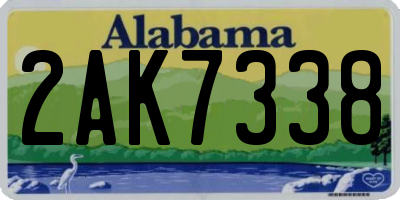 AL license plate 2AK7338