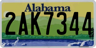 AL license plate 2AK7344