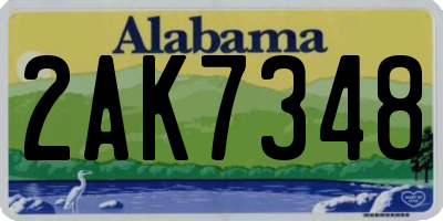 AL license plate 2AK7348