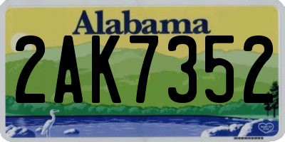 AL license plate 2AK7352