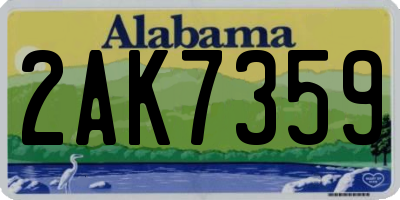 AL license plate 2AK7359