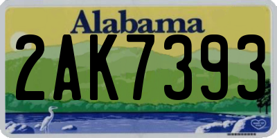 AL license plate 2AK7393