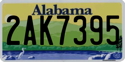 AL license plate 2AK7395