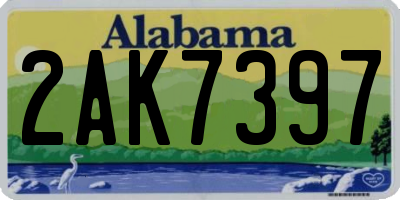 AL license plate 2AK7397