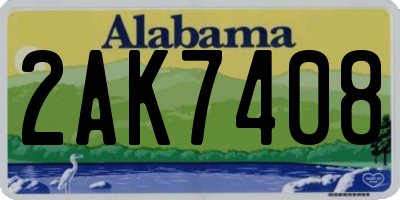 AL license plate 2AK7408