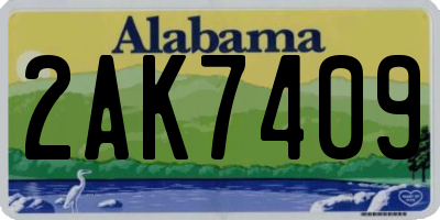 AL license plate 2AK7409