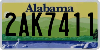 AL license plate 2AK7411