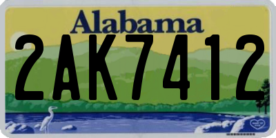 AL license plate 2AK7412