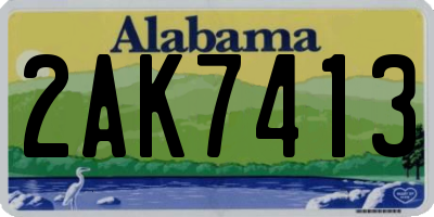 AL license plate 2AK7413