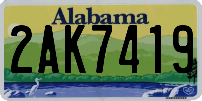AL license plate 2AK7419