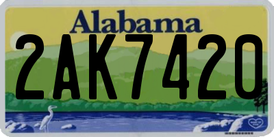 AL license plate 2AK7420