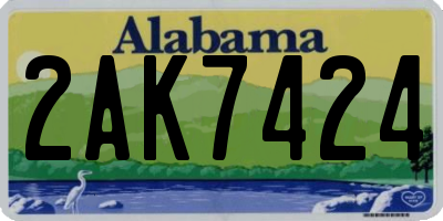 AL license plate 2AK7424