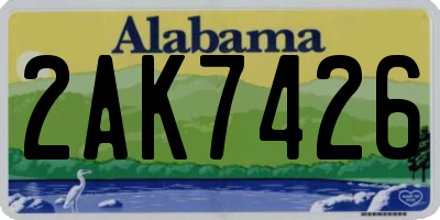 AL license plate 2AK7426