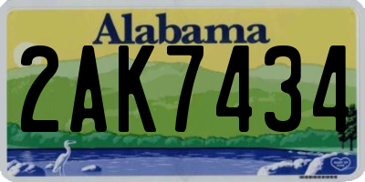 AL license plate 2AK7434