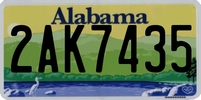 AL license plate 2AK7435