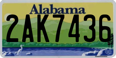 AL license plate 2AK7436