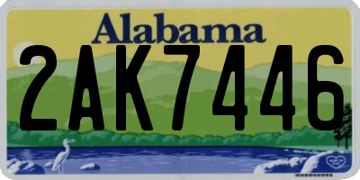AL license plate 2AK7446
