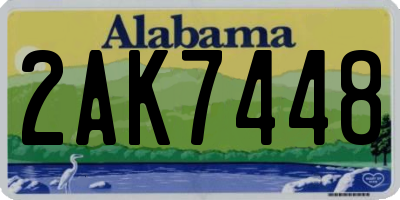 AL license plate 2AK7448