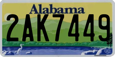 AL license plate 2AK7449