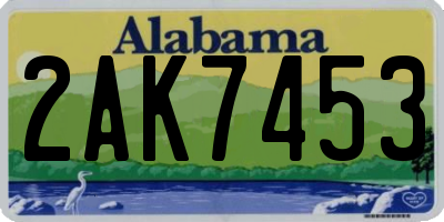 AL license plate 2AK7453