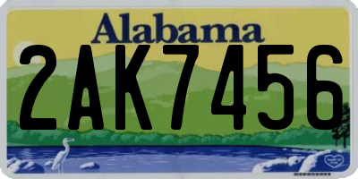 AL license plate 2AK7456