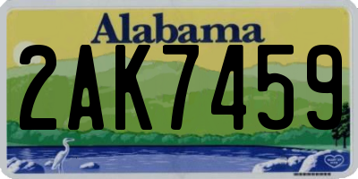 AL license plate 2AK7459