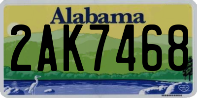 AL license plate 2AK7468
