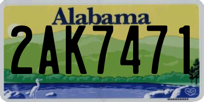 AL license plate 2AK7471