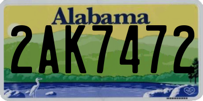 AL license plate 2AK7472
