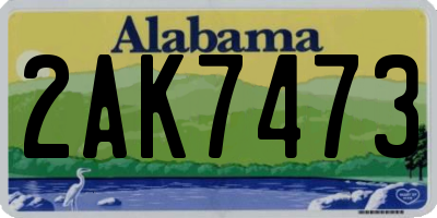 AL license plate 2AK7473