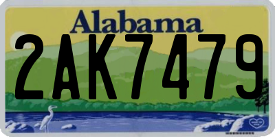 AL license plate 2AK7479